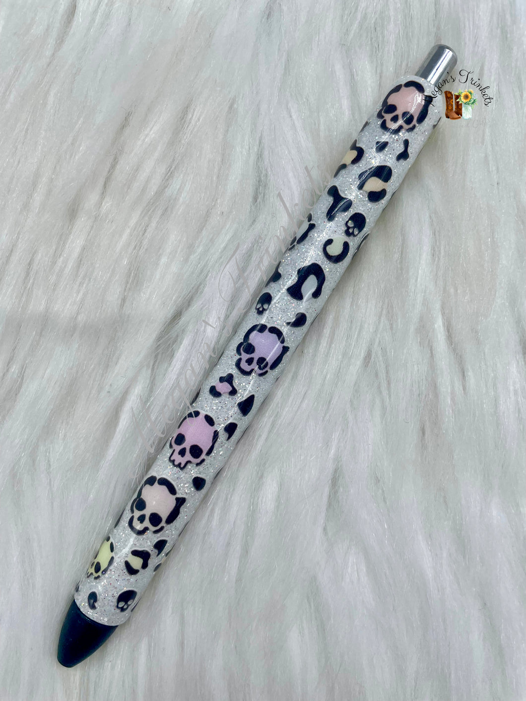 Pastel Rainbow Leopard Skellie Pen
