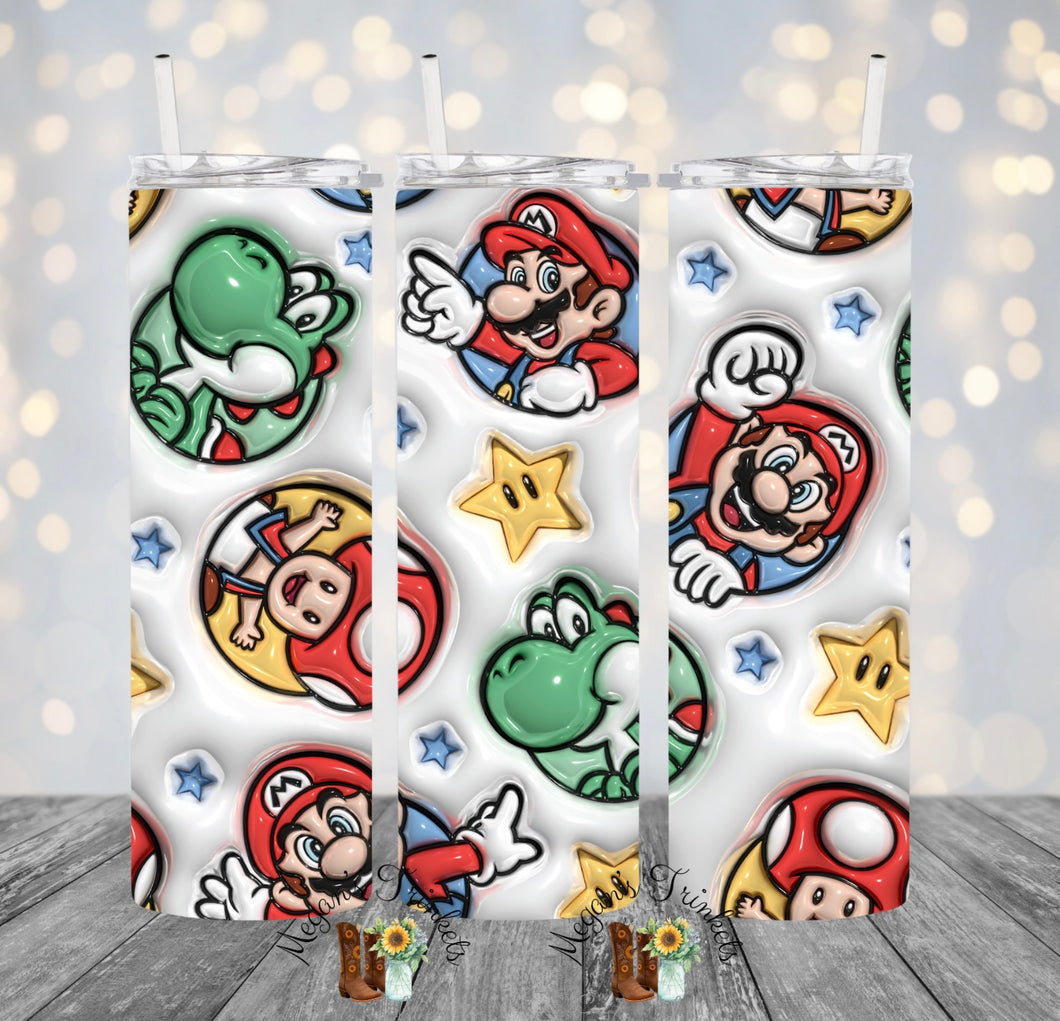 Mario 3D Sublimation Tumbler