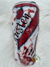 Load image into Gallery viewer, Crime Scene Junkie Distressed Tumbler
