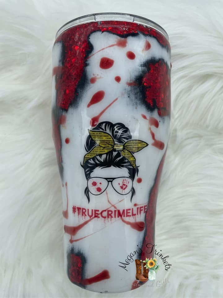Crime Scene Junkie Distressed Tumbler