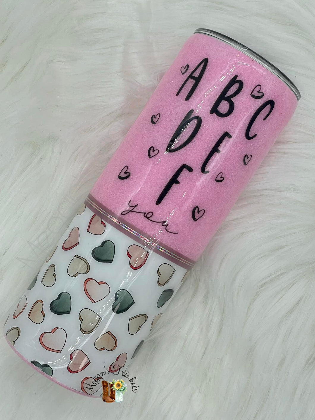 ABCDEFU Hearts Tumbler