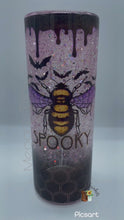 Load and play video in Gallery viewer, Spooky Bee Glow in the Dark Glass Snowglobe Tumbler
