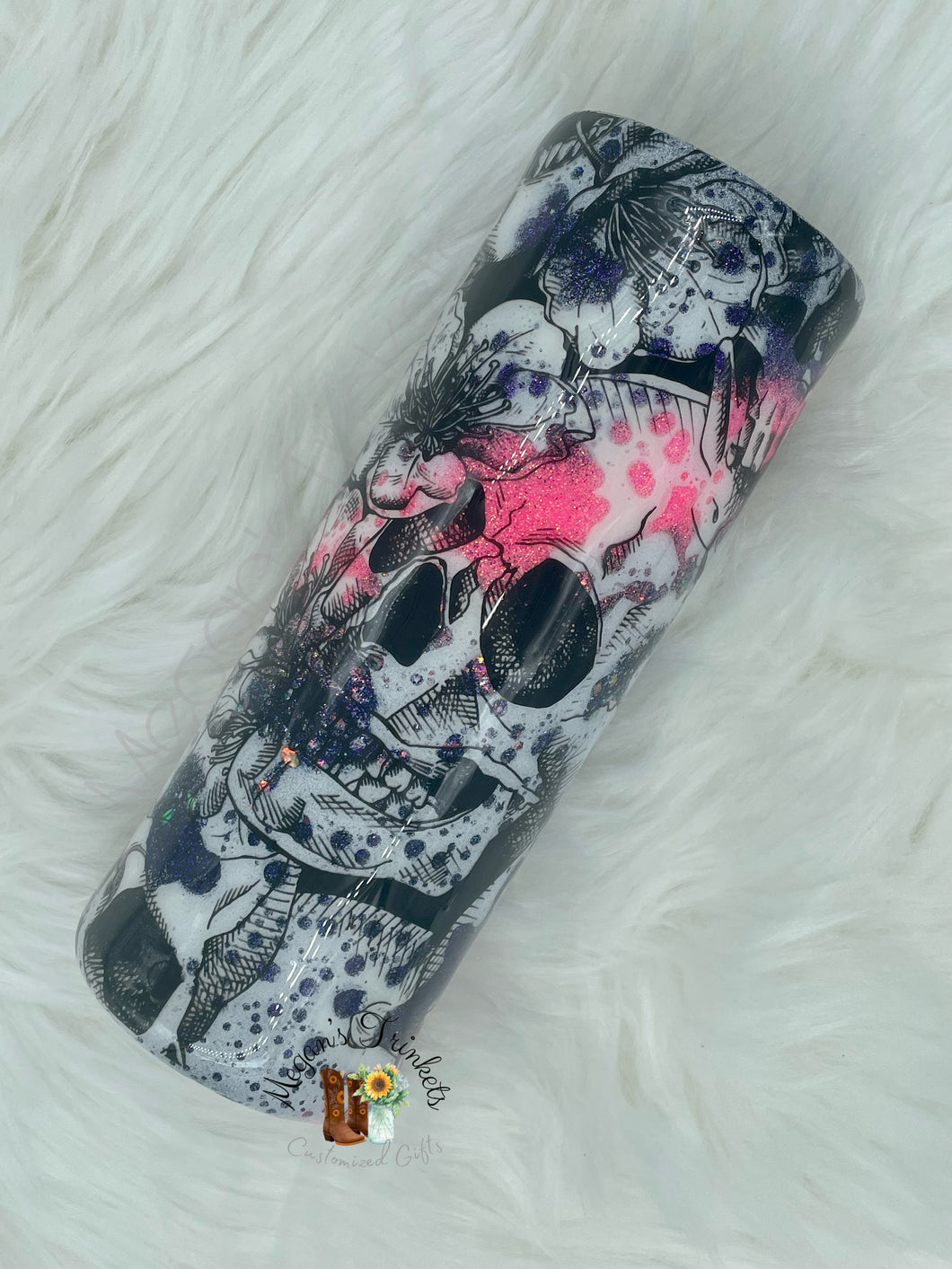 Glitter Swirl Skellies 20Oz Skinny