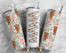 Load image into Gallery viewer, Mama Highland Cow Sublimation Tumbler

