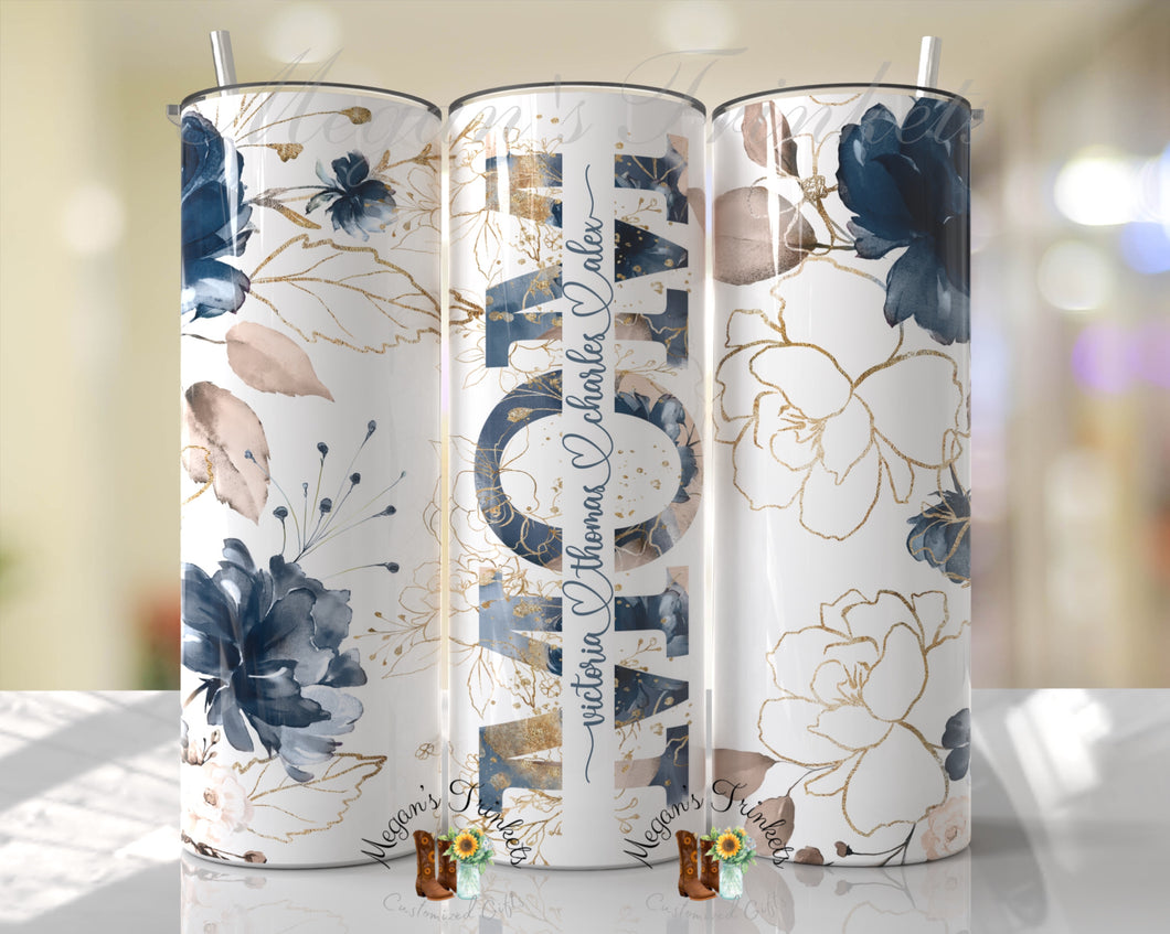 Mom with Names Sublimation Tumbler