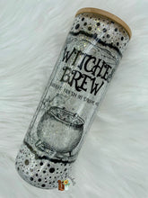 Load image into Gallery viewer, Witches Brew Glow in the Dark Glass Snowglobe Tumbler
