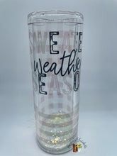 Load image into Gallery viewer, Sweater Weather Glass Snowglobe Tumbler
